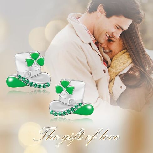 TANGPOET Hypoallergenic St.Patrick's Day Stud Earrings 925 Sterling Silver St.Patrick's Day Green Earrings Cute Ear Studs Jewelry Gifts for Women Girls in Saudi Arabia