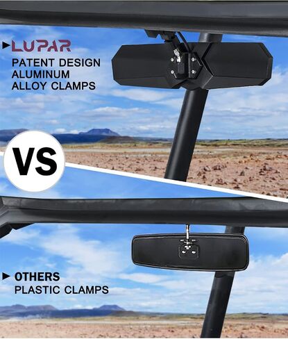 UTV RZR Rear View Mirror with LED Light fits 1.75"-2" Roll Cage Bar Aluminum Rearview Center Mirrors for SXS Polaris XP 1000 Pioneer Talon Can-Am Maverick X3 Kawasaki Arctic Cat Wildcat in Saudi Arabia