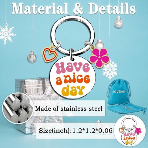 igvean Funny White Elephant Gifts for Adults Have A Nice Day Keychain Gag Gifts for Women Funny Coworker Gifts for Friend in Saudi Arabia