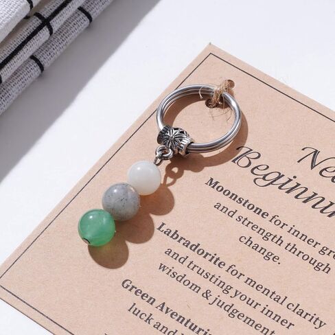 Kvekstio Crystal Keyring for Women, Good Luck Gift, Self Love, Uplifting Daily Remind, Relief Stress Anxiety Recovery Gift in Kuwait