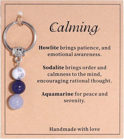 Kvekstio Crystal Keyring for Women, Good Luck Gift, Self Love, Uplifting Daily Remind, Relief Stress Anxiety Recovery Gift in Kuwait