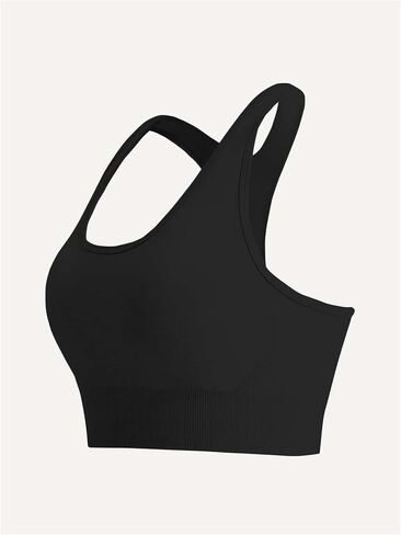 MakeMeChic Women's Racerback Sports Bras Cut Out Round Neck Sleeveless Workout Yoga Bras in Saudi Arabia