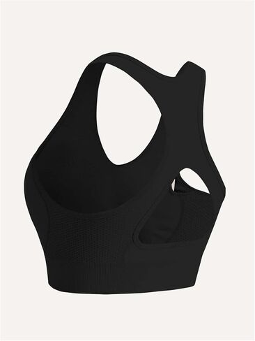 MakeMeChic Women's Racerback Sports Bras Cut Out Round Neck Sleeveless Workout Yoga Bras in Saudi Arabia