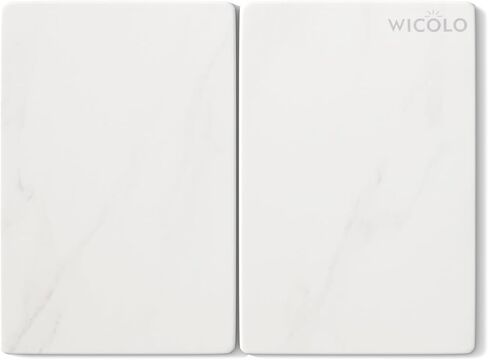 Foldable Stone Bath Mat,Diatomaceous Earth Shower Mat,Durable Stone Drying Mat for Bathroom Kitchen Non-Slip Super Absorbent Quick Dry,Natural,Easy to Clean(20" ×16" White Marble) in Saudi Arabia