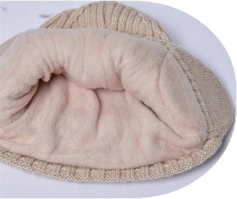 Men Knitted Hat with Ear Cover Women Earflap Winter Hats Thermal Cycling Cap Stretchy Knit Beanie Ski Skull Cap in Kuwait