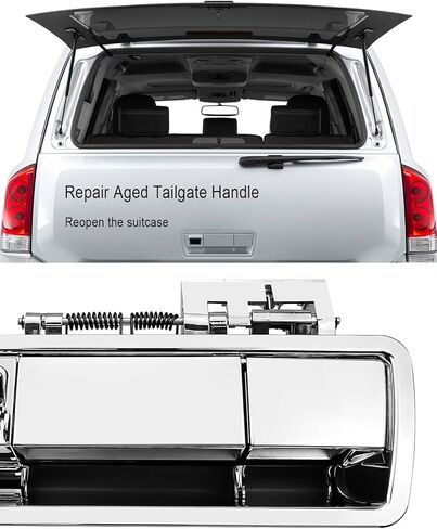 مقبض الباب الخلفي متوافق مع Nissan Armada 2004-2015، مقبض الباب الخلفي يحل محل 90606-ZZ90E 90606-ZQ78A، مقبض الباب الخلفي الخارجي مع فتحة الكاميرا فضي in Kuwait