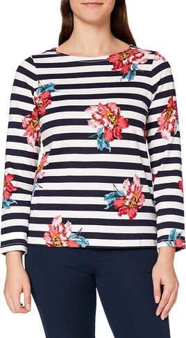 Joules Women's Harbour Print Long Sleeve Jersey Top in Saudi Arabia