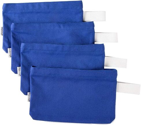 حقيبة مكياج بسحاب من القماش القطني متعددة الأغراض، عبوة من 4 قطع in Kuwait