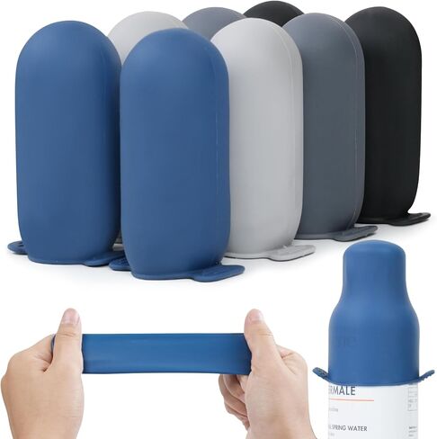 8 Pack Silicone Bottle Covers,Elastic Sleeves for Leak Proofing,Travel Essentials for Women Men,Travel Size Toiletries,Cruise Ship Essentials, Accessories Luggage, Travel Must Haves in Saudi Arabia