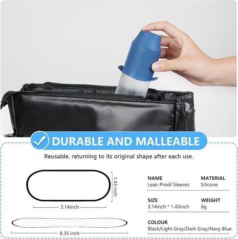 8 Pack Silicone Bottle Covers,Elastic Sleeves for Leak Proofing,Travel Essentials for Women Men,Travel Size Toiletries,Cruise Ship Essentials, Accessories Luggage, Travel Must Haves in Saudi Arabia