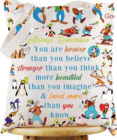 WZMPA Goofy Cosmetic Bag Goofy Fans Gift You Are Braver Stronger Smarter Than You Think Goofy Makeup Zipper Pouch Bag Goofy Merchandise (Goofy Always) in Saudi Arabia