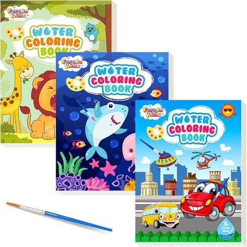 Paint with Water Books for Toddlers: 3 Pack Mess Free Watercolor Painting Paper for Kids Ages 3 4 5 6 7 8, Art Craft Gift for Girls Boys Birthday Holiday Toy Gift Travel Activities Stocking Stuffers in Saudi Arabia