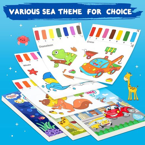Paint with Water Books for Toddlers: 3 Pack Mess Free Watercolor Painting Paper for Kids Ages 3 4 5 6 7 8, Art Craft Gift for Girls Boys Birthday Holiday Toy Gift Travel Activities Stocking Stuffers in Saudi Arabia