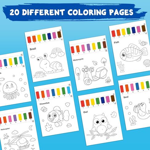 Paint with Water Books for Toddlers: 3 Pack Mess Free Watercolor Painting Paper for Kids Ages 3 4 5 6 7 8, Art Craft Gift for Girls Boys Birthday Holiday Toy Gift Travel Activities Stocking Stuffers in Saudi Arabia