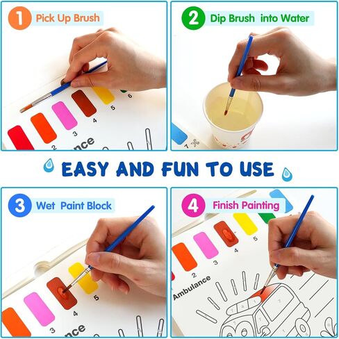 Paint with Water Books for Toddlers: 3 Pack Mess Free Watercolor Painting Paper for Kids Ages 3 4 5 6 7 8, Art Craft Gift for Girls Boys Birthday Holiday Toy Gift Travel Activities Stocking Stuffers in Saudi Arabia
