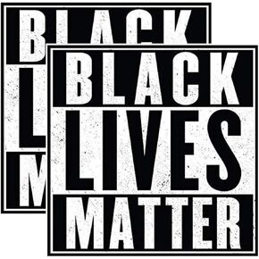 Black Lives Matter Vinyl Sticker Decal (2 Pack) - 4x4 Inches - for Car Truck SUV Van Window Bumper Wall Laptop Tablet Cup Tumbler and Any Smooth Surface