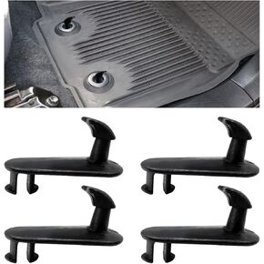 4 PCS Car Floor Mat Clips, Universal Black Carpet Holders, Multipurpose Mat Hooks Retainer Fastener for Cars, 08210-00820, 08211-00720 Car Accessories for Floor Carpet Fixing Clips