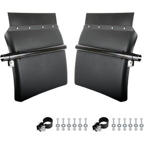 TODO 24" x 24" Quarter Fenders for Semi Truck, Chrome Quarter Fenders Set with Tube Bracket and Mounting Hardware, Fit for Freightliner, Kenworth, Volvo, Peterbilt, etc, 1 pair