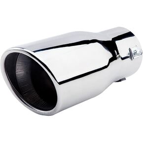 Exhaust Tips Tailpipe Fit 2 to 2.75 inch Stainless Steel Exhaust Pipe Modification Tail Throat Tail Pipe Steel Exhaust Tips Finish Tailpipe