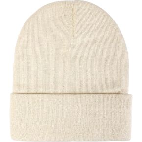 Classic Knit Cuffed Beanie Hat Winter Warm Skull Cap Stocking Cap for Women Men