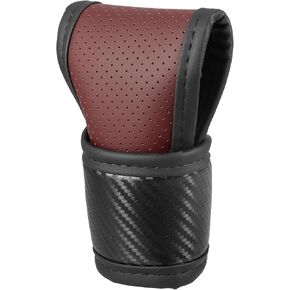 1 Pc Universal Car Shift Knob Cover - Automatic Car Knob Gear Sticky Protector Breathable - Faux Leather Black