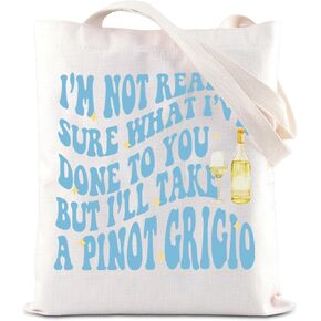 ENSIANTH VPR Inspired Tote Bag RHOBH Merch VPR Reality TV Show Fans Shoulder Bag Take a Pinot Grigio VPR Fans Gift