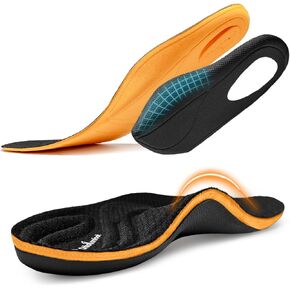 OrthoComfoot Plantar Fasciitis Insoles for Women Men, 240LBS High Arch Support Heavy-Duty Orthotic Inserts, Relief for Plantar Fasciitis, Knee Pain, Flat Feet-Comfort Gel Cloud Insole for 8Women/6Men