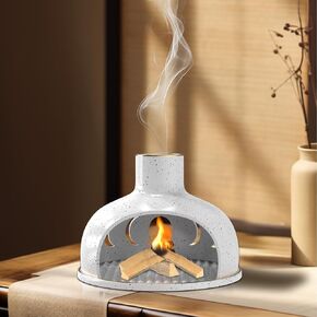 Incense Holder Palo Santo Holder White Sage Smudge Holder Smudge Stick Bowl Ceramics Burning Bowl for White Sage/Palo Santo Stick/Incense (Gold White)