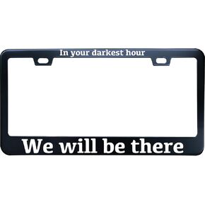 It is Well with My Soul License Plate Frame for Women/Men, Black Stainless Steel Car Tag Frame, 6"x12" 2 Holes & Screws Fits Standard US/CA
