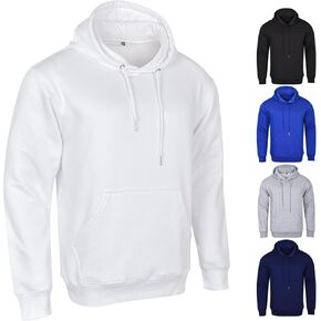 Men's Plain Hoodie Ultimate Sweatshirt, Heavyweight Fleece Hoodie, Cotton Sweatshirt Plain Hoodie for Men
