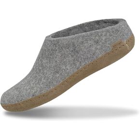 Wool Open Heel Unisex Slipp Charcoal - EU 47 - Men's 13-13.5 US Medium