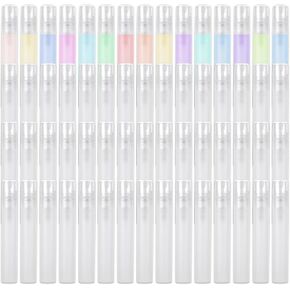 Acrux7 60PCS 10 ml Spray Bottle, Mini Perfume Bottle Empty Fine Mist Sprayer, Refillable Spray Bottles Perfume Sample Bottle Portable Atomizer for Travel Essential Oils Perfume