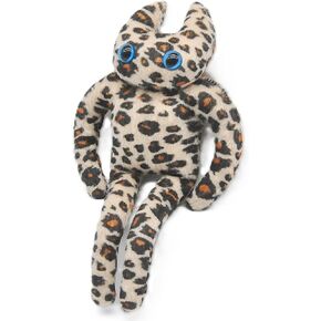 Leopard Print Cat Plush Toy - Handmade Cat Stuffed Animal with Keychain, Desk Decor, Bag Charm, Car Rear View Mirrior Hanging Ornament and Keyring