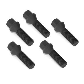 KSP M14x1.25 Lug Bolts for I3 I8 M2 M4 F80 X2 X4 X6, Conical Seat Extended 40mm Shank HEX 17mm Black Dacromet Studs Compatible with BMW, Package of 5PCS
