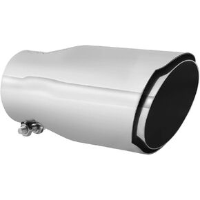 Black Exhaust tip - 3 Inch Inlet Bolt on Design- Stainless Steel Car Muffler Tips 3" ID x 4"OD x 8"L