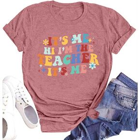 Teacher T Shirt Women Teacher Life Short Sleeve Teacher's Day Gift Shirt Back to School Shirt Tee Top