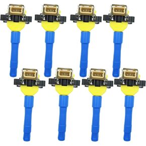 IGNITION COILS IGNITION COILS UF226 UF68 SET OF 8 COMPATIBLE WITH BMW 318 320 325 520 525 530 540 730 740 840 M3 1.8 2.0 2.5 3.0 4.0 L4 L6 V8 E32 E34 E36 E38 M50 M52 M60