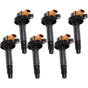3PINS IGNITION COIL SET OF 6 DG549 UF646 BL3Z12029B/C COMPATIBLE WITH FORD Expedition Explorer F150 Flex Taurus Transit-150 250 350 Lincoln MKS MKT Navigator 3.5 3.5T V6 ECOBOOST