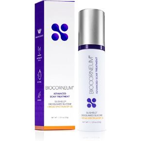 جل BioCorneum المتطور لعلاج الندبات مع عامل حماية من الشمس SPF 30 - سيليكون متشابك حاصل على براءة اختراع من Silishield - 50 جرام - موزع معتمد