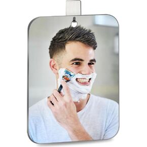 Unbreakable Plastic Shower Mirror, (Medium 6 in x 8 in); Small Wall Mirror for Camping, Travel Shaving Mirror for Shower, Outdoor Plastic Mirror for Shower
