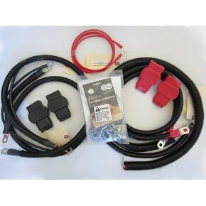 Made in USA Custom Battery Cables kit Compatible with Ford F250, F350, F450 truck excursion 7.3L Powerstroke Diesel 1987-1997 Upgraded 3/0 for EXTREME conditions. The Original 2266