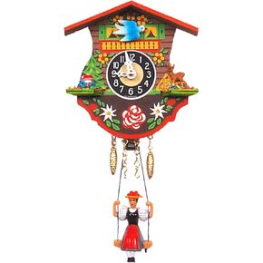 Alexander Taron Importer 110SQ Engstler Battery-Operated Clock-Mini Size H x 4.25" W x 2.5" D, White