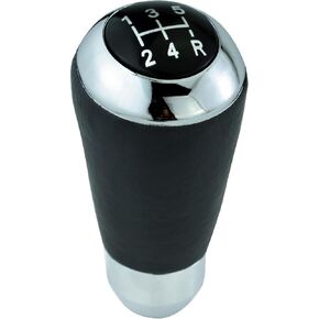 5 Speed Shifter Lever Knob Light PU Leather Car Gear Stick Head Shift Grip Handle for Most Manual Automotive Vehicles (Black)
