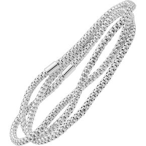 Silpada 'Beaded Trinity' Chain Bracelet in Sterling Silver, 6.75"