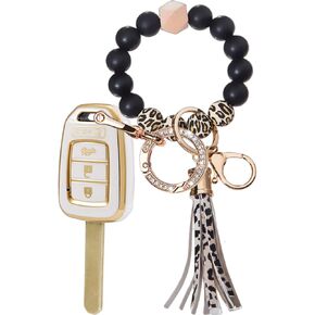 TPU Key Fob Case Fit for Honda Accord Civic CR-V HR-V Remote Skin Protector,Bling Key Chain Fashion Keys Holder Accessories