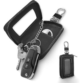 Sosolong Universal Key Fob Cover,Car Key Case,Key Fob Protector,Leather Car Smart Keychain Holder