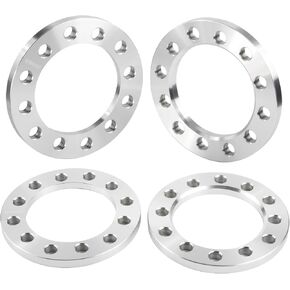 GAsupply 12mm 6x5.5 6x135 6x139.7 Universal Wheel Spacers, Fit for Silverado/Suburban/Sierra/Yukon 1500 Tacoma (Only 6 Lug) 4-Runner, 110mm Hub Bore, 1/2" Forged Black Universal Spacer Adapters, 4PCS