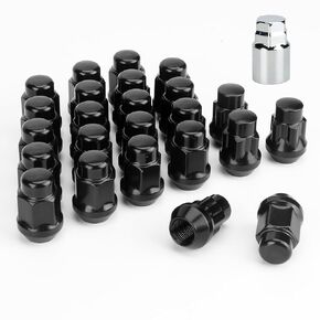 20PCS 1/2-20 Lug Nuts for 1987-2018 Jeep Wrangler, 2002-2012 Liberty, 1993-2010 Grand Cherokee, Black Electrophoresis, Rust-Resistant, Closed End, Easy Installation, Includes 1 Anti-Theft Nut