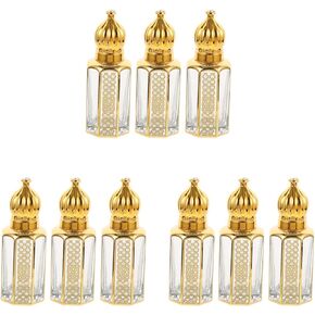 FRCOLOR 9 Pcs Essential oil bottling empty sub bottle perfume holder vintage bottles decor oil roller bottles for essential oils fancy perfume bottles mix travel Glass