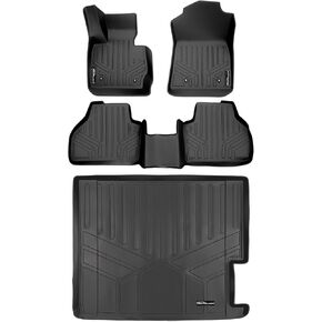 SMARTLINER Custom Fit Floor Mats 2 Rows and Cargo Liner Set Black Compatible for 2011-2017 BMW X3